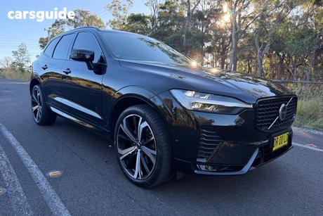 Black 2021 Volvo XC60 Wagon B6 R-Design Mhev