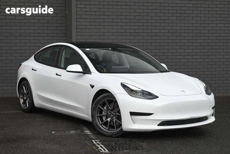 White 2022 Tesla Model 3 Sedan Rear-Wheel Drive