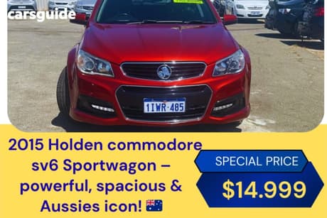 Red 2015 Holden Commodore Sportswagon Sv6