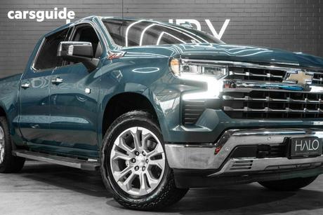Blue 2024 Chevrolet Silverado Crew Cab Pickup 1500 Ltz Premium