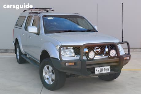 Silver 2010 Nissan Navara Dual Cab Pick-up St (4X4)