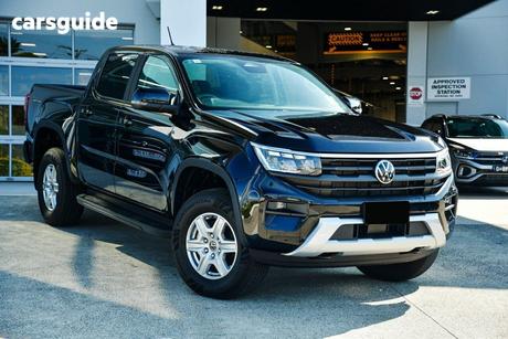 Black 2025 Volkswagen Amarok Dual Cab Utility Core Tdi405 4Motion Tray
