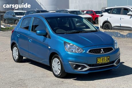Blue 2018 Mitsubishi Mirage Hatchback Es