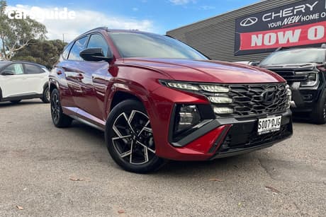 Red 2025 Hyundai Tucson Wagon Elite Hybrid N Line (Fwd)
