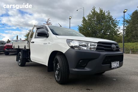 White 2019 Toyota Hilux Cab Chassis Workmate
