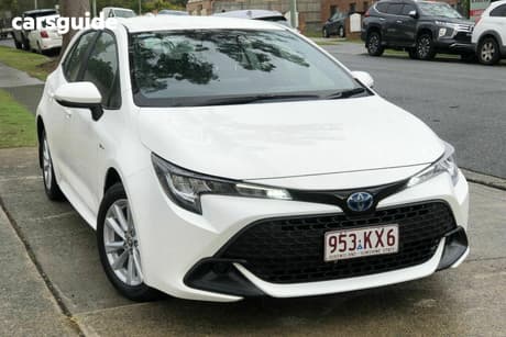 White 2024 Toyota Corolla Hatchback Ascent Sport Hybrid