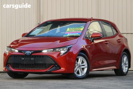 Red 2018 Toyota Corolla Hatchback Ascent Sport (Hybrid)