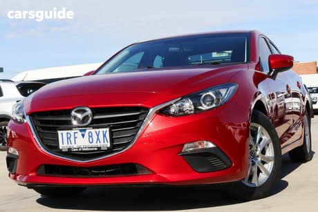 Red 2015 Mazda 3 Sedan Maxx