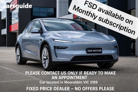 Blue 2025 Tesla Model Y Wagon Long Range Launch Series