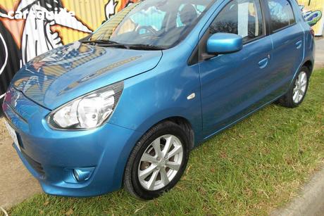 Blue 2013 Mitsubishi Mirage Hatchback Es
