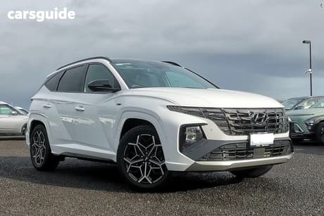 White 2022 Hyundai Tucson Wagon Highlander N Line (Awd)