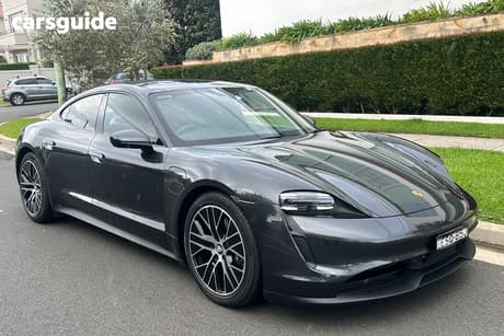 Grey 2022 Porsche Taycan Coupe