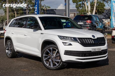 White 2019 Skoda Kodiaq Wagon 132 Tsi Sportline (4X4)