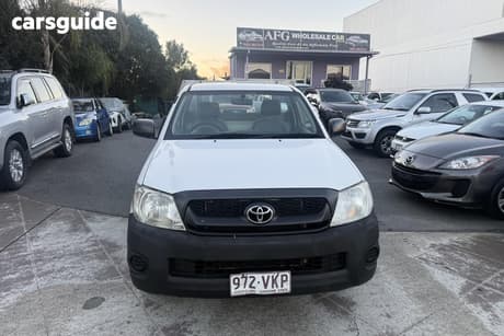 White 2010 Toyota Hilux Cab Chassis Workmate