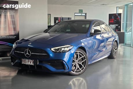 Blue 2024 Mercedes-Benz C200 Sedan Night Edition