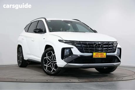 White 2022 Hyundai Tucson Wagon Elite N Line (Awd)
