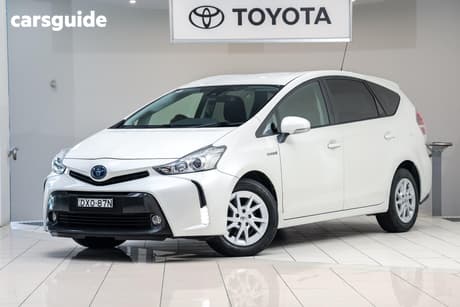White 2018 Toyota Prius V Wagon Hybrid