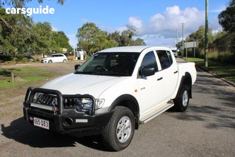 White 2008 Mitsubishi Triton Double Cab Utility Glx (4X4)