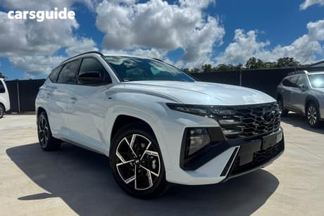 White 2026 Hyundai Tucson Wagon Elite Hybrid N Line (Fwd)