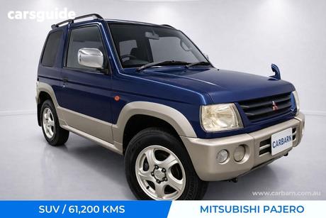 Blue 1998 Mitsubishi Pajero SUV MINI