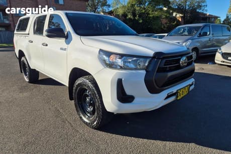 White 2021 Toyota Hilux Double Cab Pick Up Workmate Hi-Rider (4X2)
