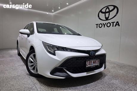 White 2025 Toyota Corolla Hatchback Ascent Sport Hybrid