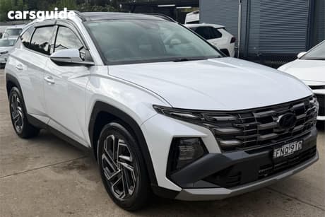 White 2024 Hyundai Tucson Wagon Premium Hybrid (Awd)
