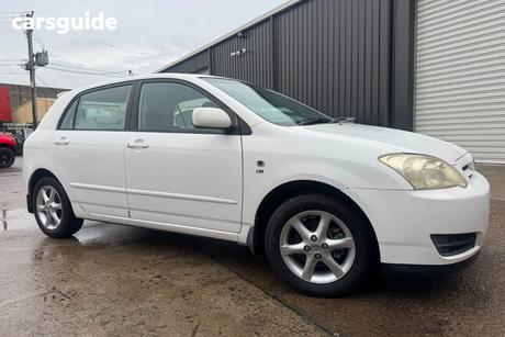 White 2007 Toyota Corolla Hatchback Ascent Sport Seca