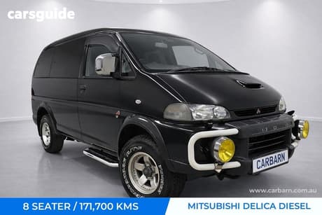 Black 1997 Mitsubishi Delica Commercial SPACE GEAR 4WD EXCEED