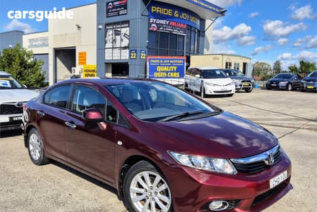Red 2012 Honda Civic Sedan Vti-L