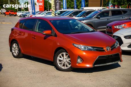 Orange 2014 Toyota Corolla Hatchback Ascent Sport