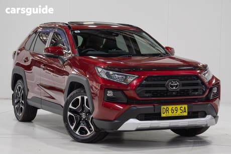 Red 2019 Toyota RAV4 Wagon Edge Awd