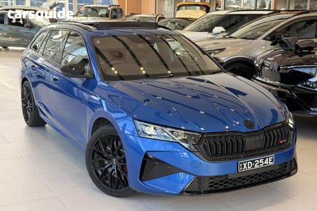 Blue 2025 Skoda Octavia Wagon Rs 195Tsi