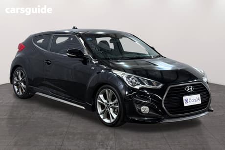 Black 2015 Hyundai Veloster Coupe Sr Turbo