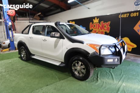 White 2013 Mazda BT-50 Dual Cab Utility Gt (4X4)