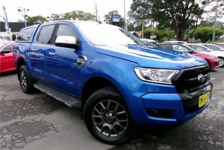 Blue 2017 Ford Ranger Crew Cab Pickup Xlt 3.2 Hi-Rider (4X2)