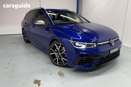 Blue 2022 Volkswagen Golf Wagon R 4Motion