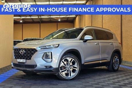 Silver 2019 Hyundai Santa FE Wagon Highlander Crdi Satin Awd