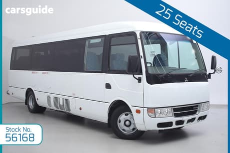 White 2019 Mitsubishi Fuso Rosa Bus Deluxe