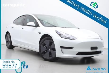 White 2021 Tesla Model 3 Sedan Standard Range Plus Rwd