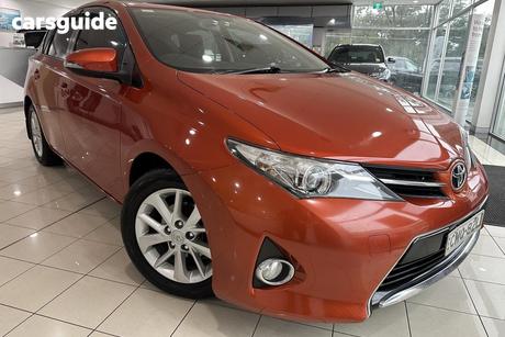 Orange 2013 Toyota Corolla Hatchback Ascent Sport