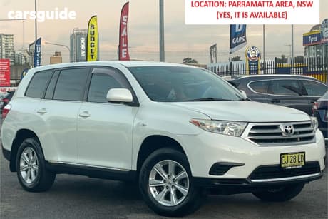 White 2010 Toyota Kluger Wagon Kx-R (4X4) 7 Seat