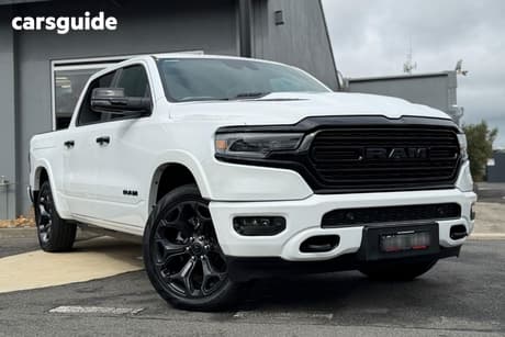 White 2024 RAM 1500 Crew Cab Utility Limited Rambox (Hybrid)