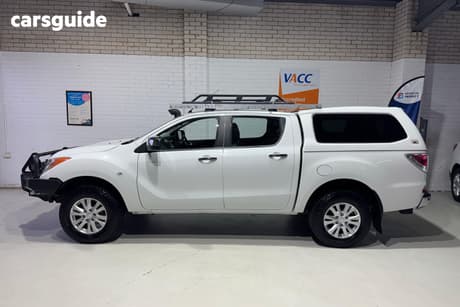 White 2014 Mazda BT-50 Dual Cab Utility Gt (4X4)