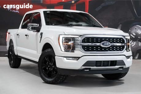 White 2021 Ford F150 Double Cab Utility Platinum