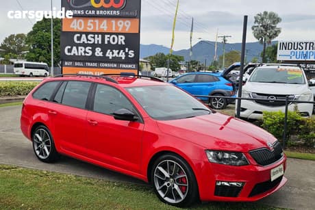 Red 2015 Skoda Octavia Wagon Rs 162 Tsi
