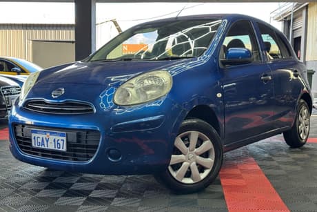 Blue 2014 Nissan Micra Hatchback St