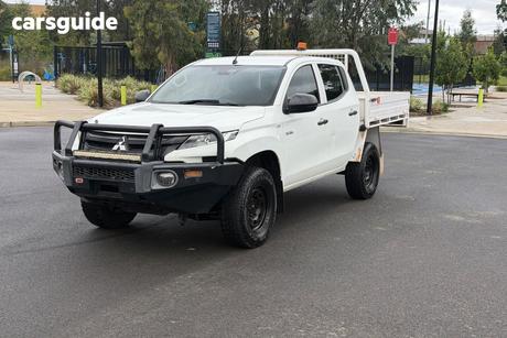 White 2021 Mitsubishi Triton Double Cab Chassis Glx Adas (4X4)