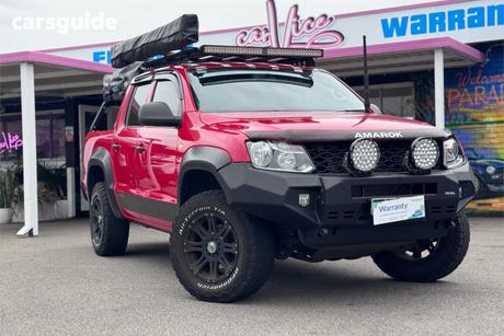 Red 2020 Volkswagen Amarok Dual Cab Utility Tdi420 Core 4Motion (4X4)