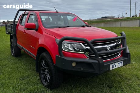 Red 2016 Holden Colorado Crew Cab Chassis Ls (4X4)